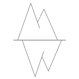 A grey logo showing jagged lines, like mountains or a radio wave.